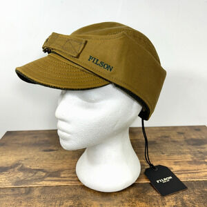 NEW Filson Wildfowl Tin Cloth Hat Cap Dark Tan Adult L - Made in USA